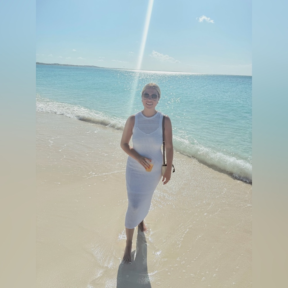Express White Midi Dress